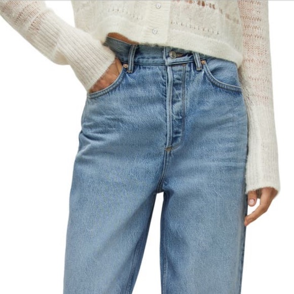 AllSaints Debbie High Waist Relaxed Straight Leg Jeans - Picture 2 of 5